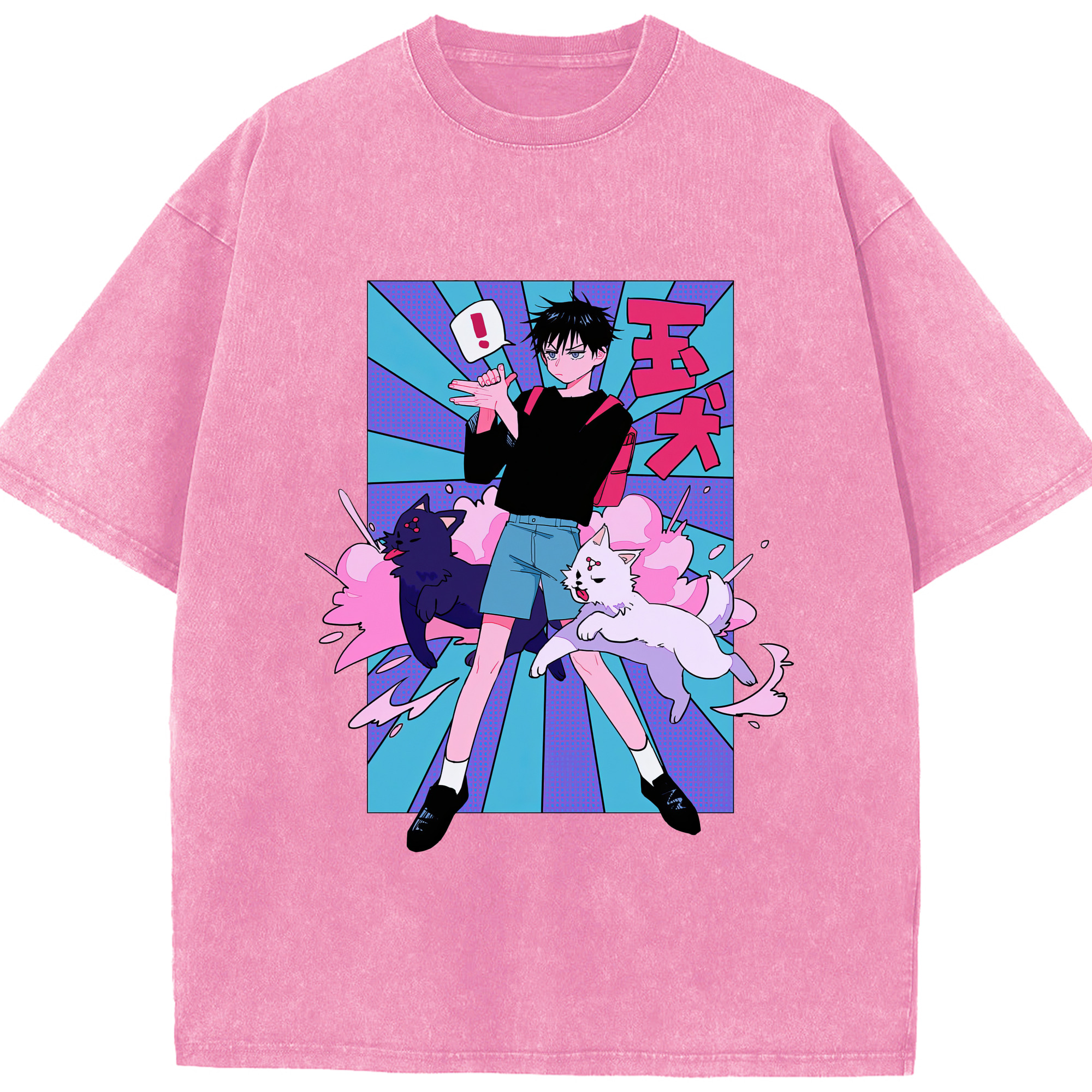 （画像用） 呪術廻戦 Jujutsu Kaisen 綿100% ヴィンテージ風 半袖Tシャツ（フロントプリント）